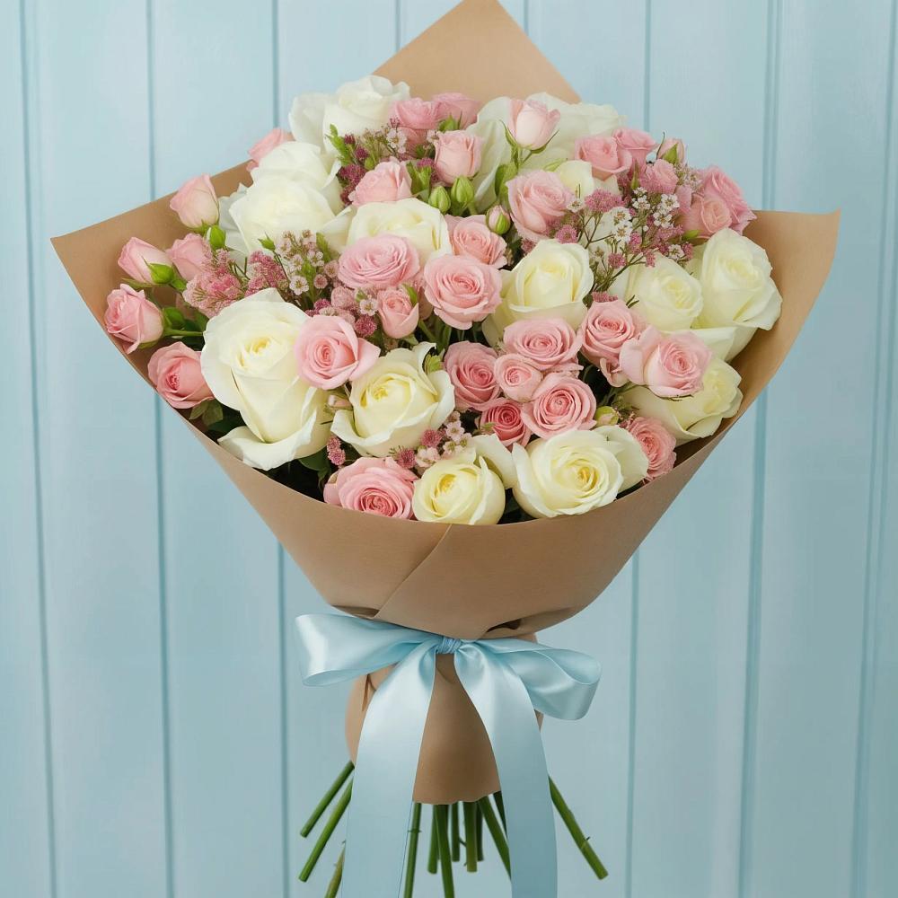 Букет цветов из: Розы в Луговом