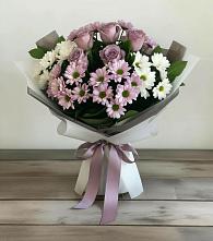 Букет цветов из:  Хризантемы и Розы #REPLACE_PRED# Луговом