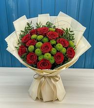 Букет цветов из:  Розы и Хризантемы в Луговом